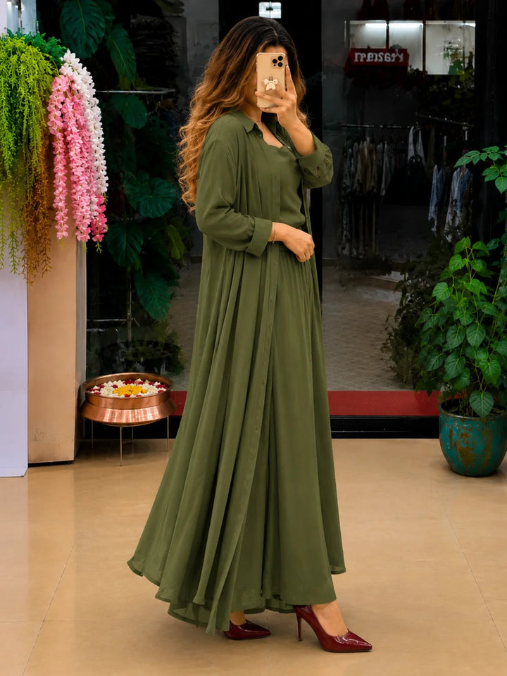 Women's 3-Piece Co-Ord Set with Long Shrug
