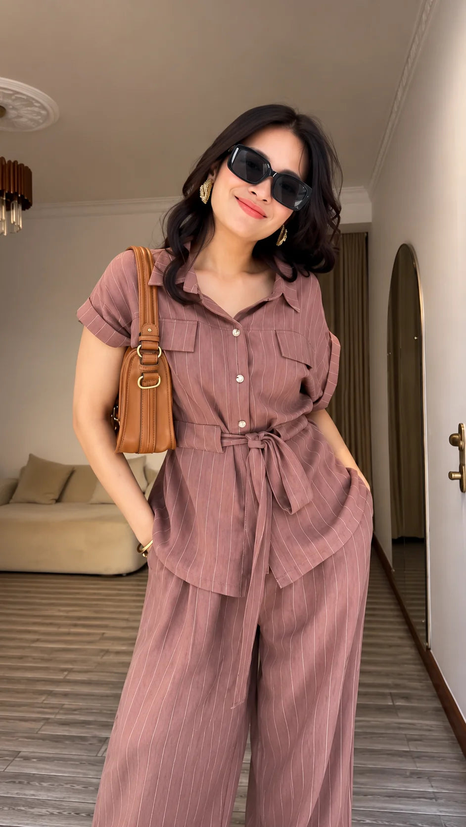 Midnight Muse Pinstripe Co-Ord Set