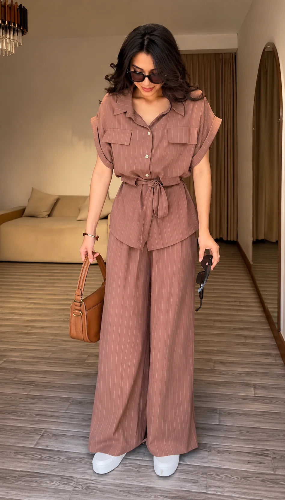 Midnight Muse Pinstripe Co-Ord Set
